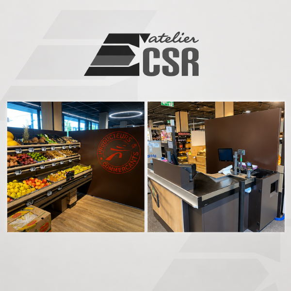 Pose d’une cloison tôlée sur-mesure avec intégration logo - 38